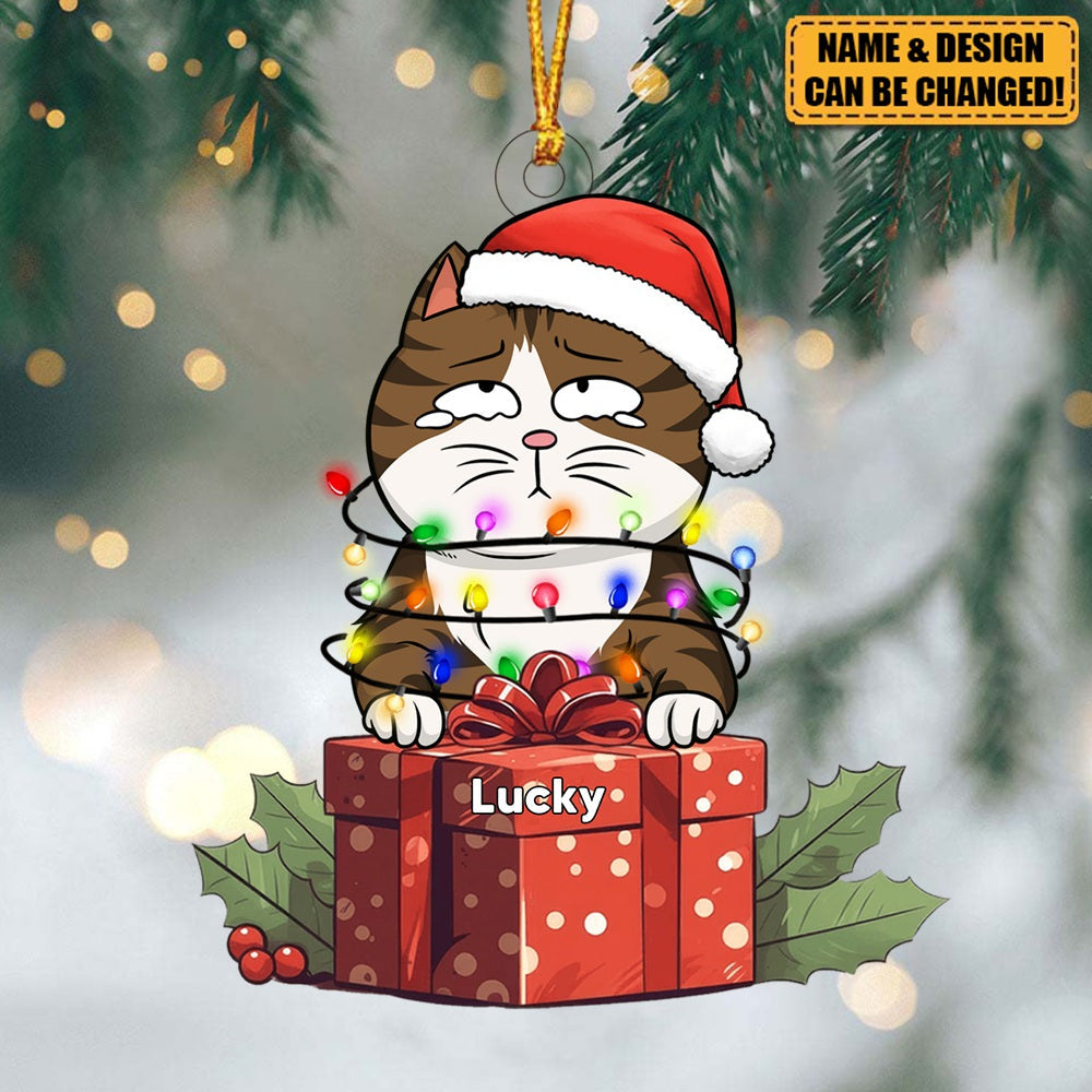 Cute Cat Kitten Pet Christmas Gift Personalized Acrylic Ornament