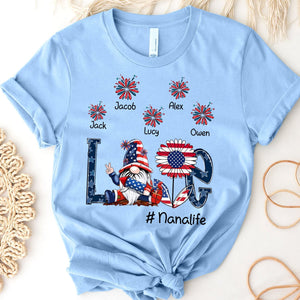 4th of July Independence Day American Flag Dwarf With Fireworks Personalized T-shirt