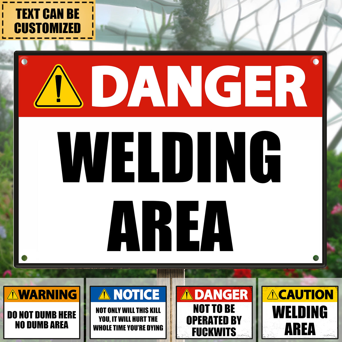 Customizable Caution Sign, Warning Sign, Danger Sign - Personalized Metal Sign