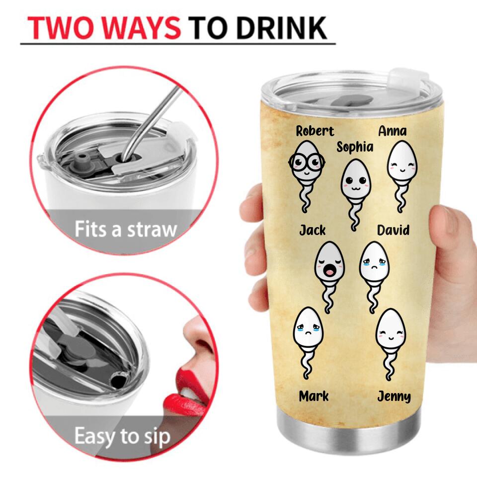 Custom Personalized Chillin' In Dad Balls Tumbler - Father's Day 2023 Gift