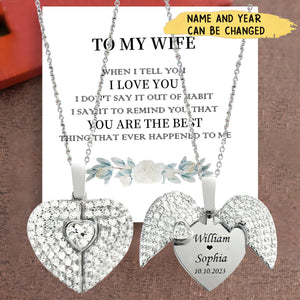 Engraved Heart Necklace Personalized Gift