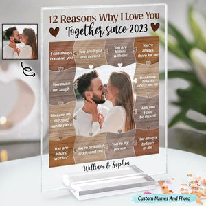 Custom Photo Reasons Why I Love You - Birthday, Anniversary Gift For Couple