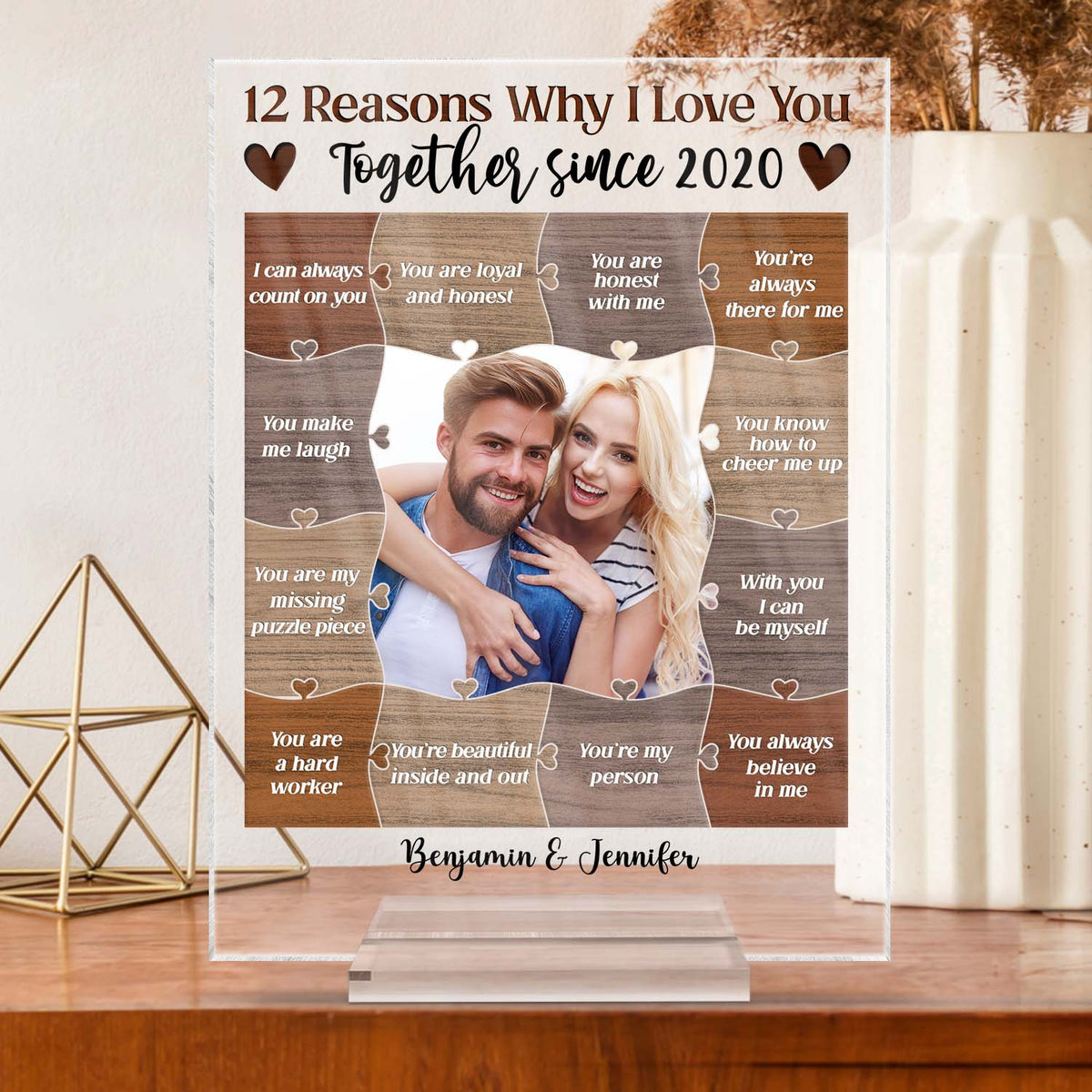 Custom Photo Reasons Why I Love You - Birthday, Anniversary Gift For Couple