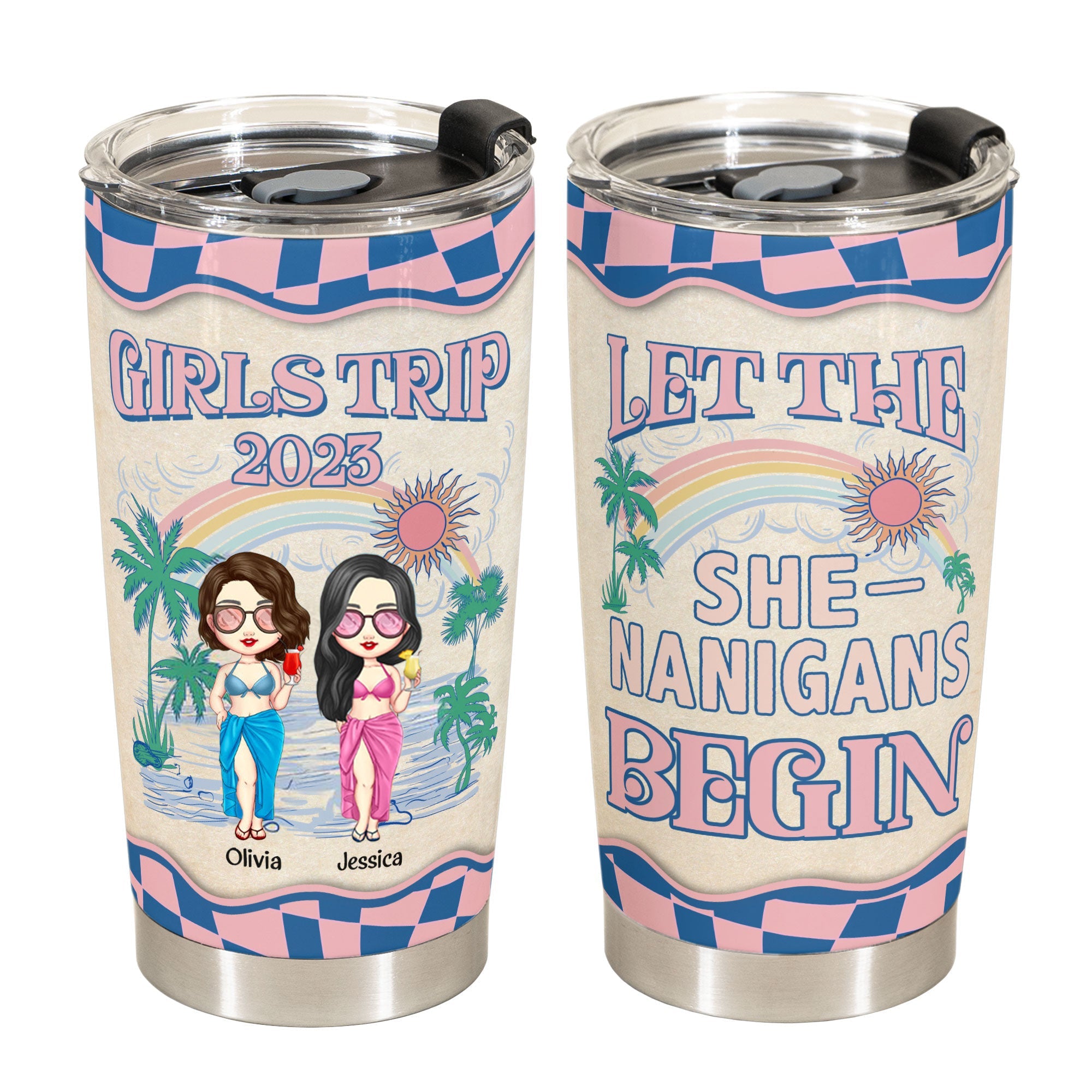 The Shenanigans Begin - Personalized Beach Tumbler Cup