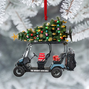 Golf Cart Family, Personalized Acrylic Ornament