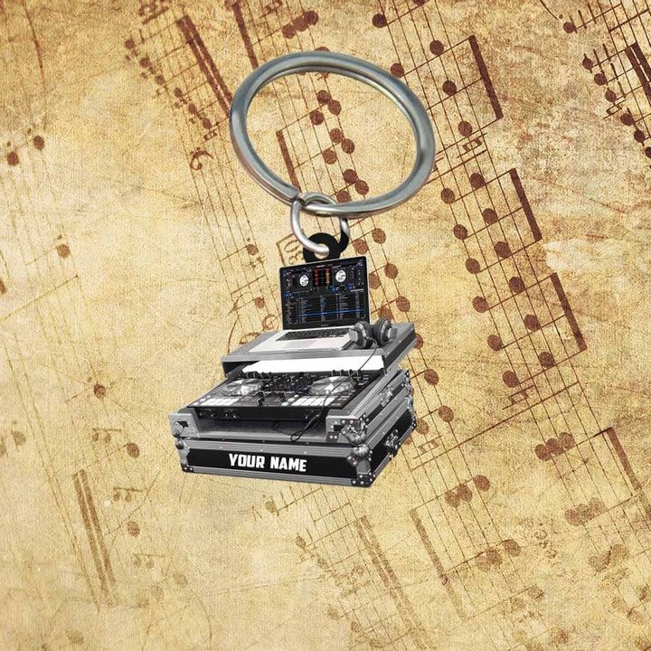 Personalized DJ Deejay Acrylic Flat Keychain