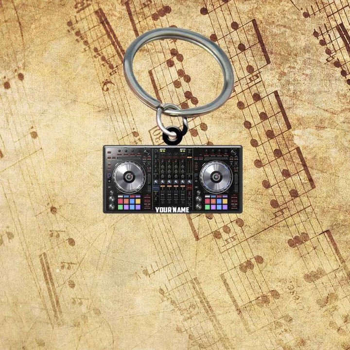 Personalized DJ Deejay Acrylic Flat Keychain