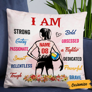 Love Volleyball Player Pillow