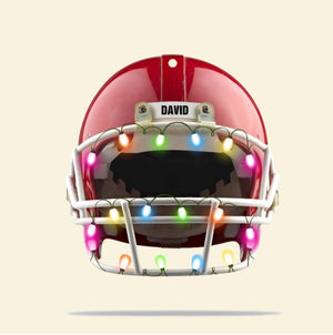 American Football Helmet - Personalized Christmas Ornament