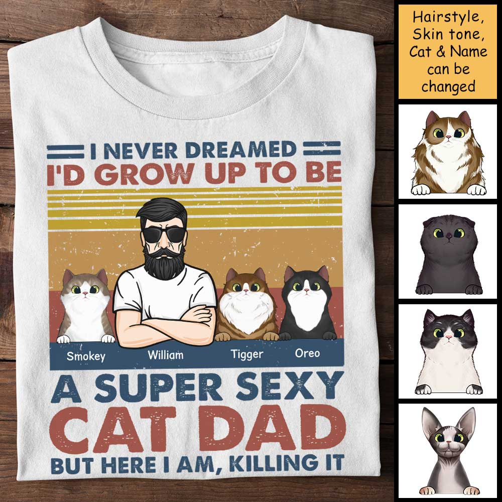 The Ultimate Cat Dad - Personalized Unisex T-Shirt