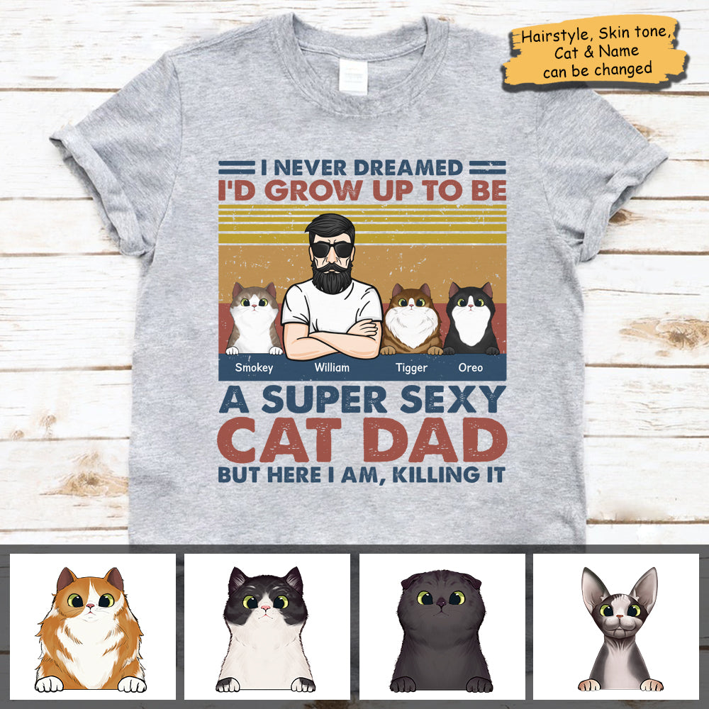 The Ultimate Cat Dad - Personalized Unisex T-Shirt
