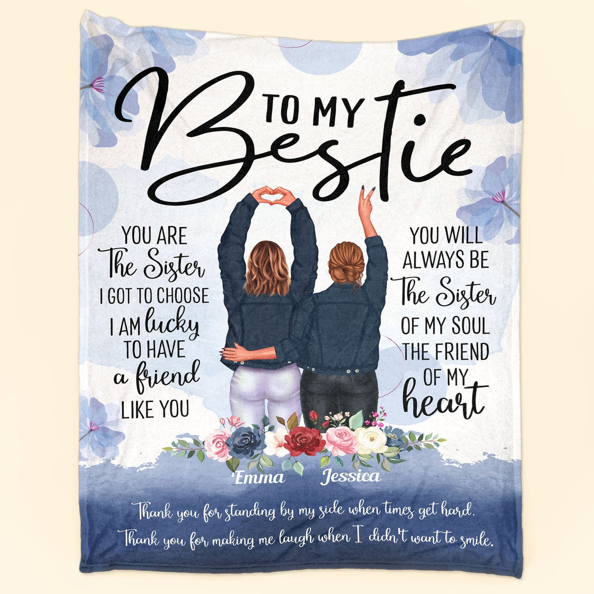 You Are The Sister I Got Choose - Personalized Blanket - Birthday, Friendship's Day Gift For Her, Besties, Friends