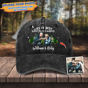 Custom RV Photo Happy Campers Custom RV Camping Cap , Camping Lover Gifts
