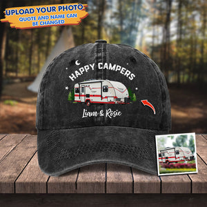 Custom RV Photo Happy Campers Custom RV Camping Cap , Camping Lover Gifts