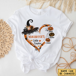 Nanawitch's Little Pumpkins - Personalized Shirt - Halloween Gift For Grandmother