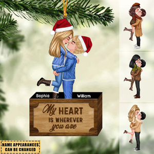 For The Best Partner Personalized Couple Christmas Ornament