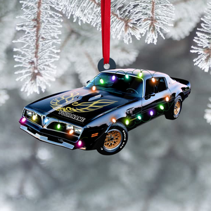 Personalized Classic Car Ornament - Custom Name And Number Christmas Tree Decor For Car Lovers