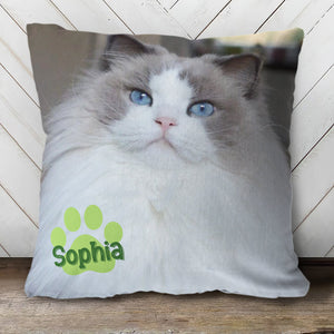 Pet's Face On A Pillow - Personalized Pillow (Insert Included)